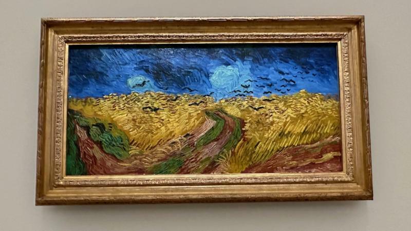 「カラスのいる麦畑」（アムステルダム・ファンゴッホ美術館蔵）。7月8日制作