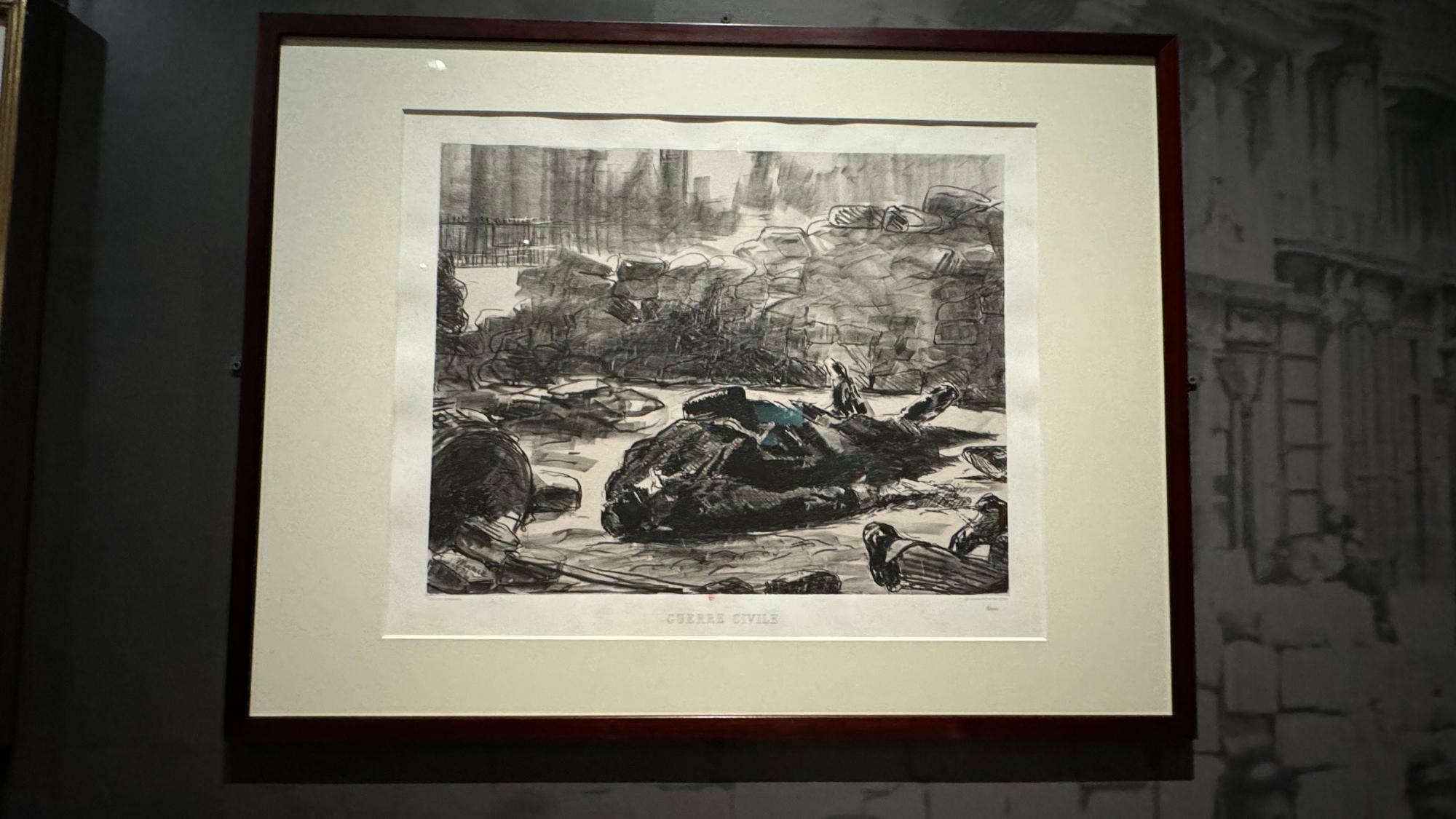 エドゥワール・マネのリトグラフ「市民戦争」（1871、フランス国立図書館所蔵）
