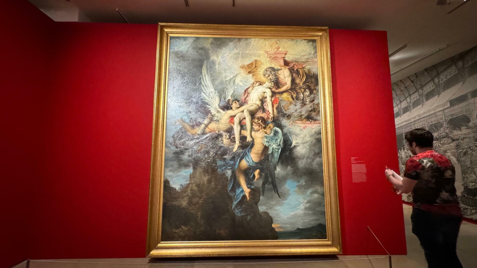 アンリ・レヴィ「サルぺドン」。1874年サロン出品作で国家の買い上げになった作品の一つ。ギリシャ神話の英雄が主題になっているが、普仏戦争で祖国のために戦死した若者たちへのオマージュを思わせる