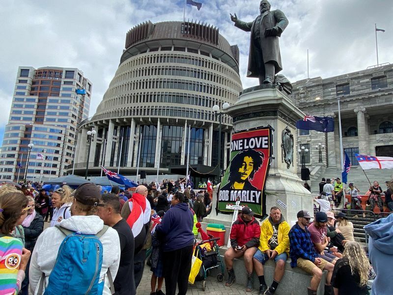 NZではコロナ禍反規制デモも起きた