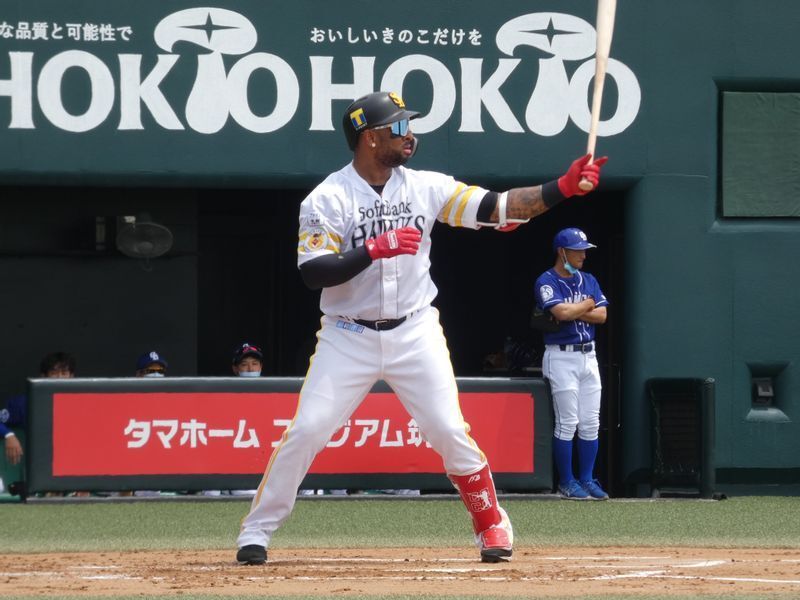 ２安打２打点のバレンティン外野手（筆者撮影）