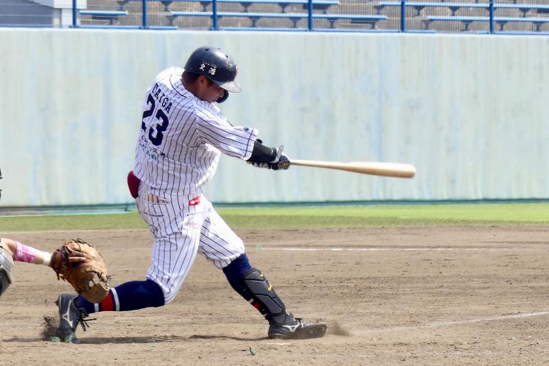 左前適時打を放った大河内野手(球団提供)