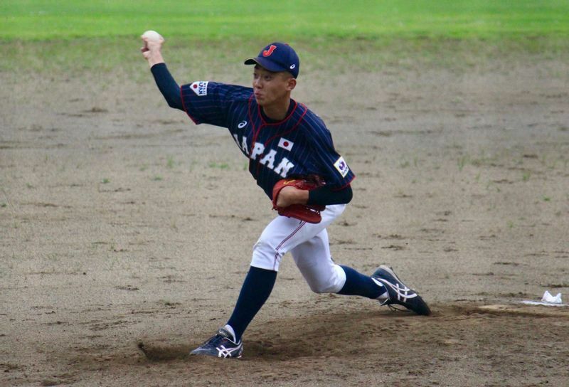 侍ジャパンU-15代表、浦和学院で投手・内野手として活躍する金田優太（高木遊撮影）