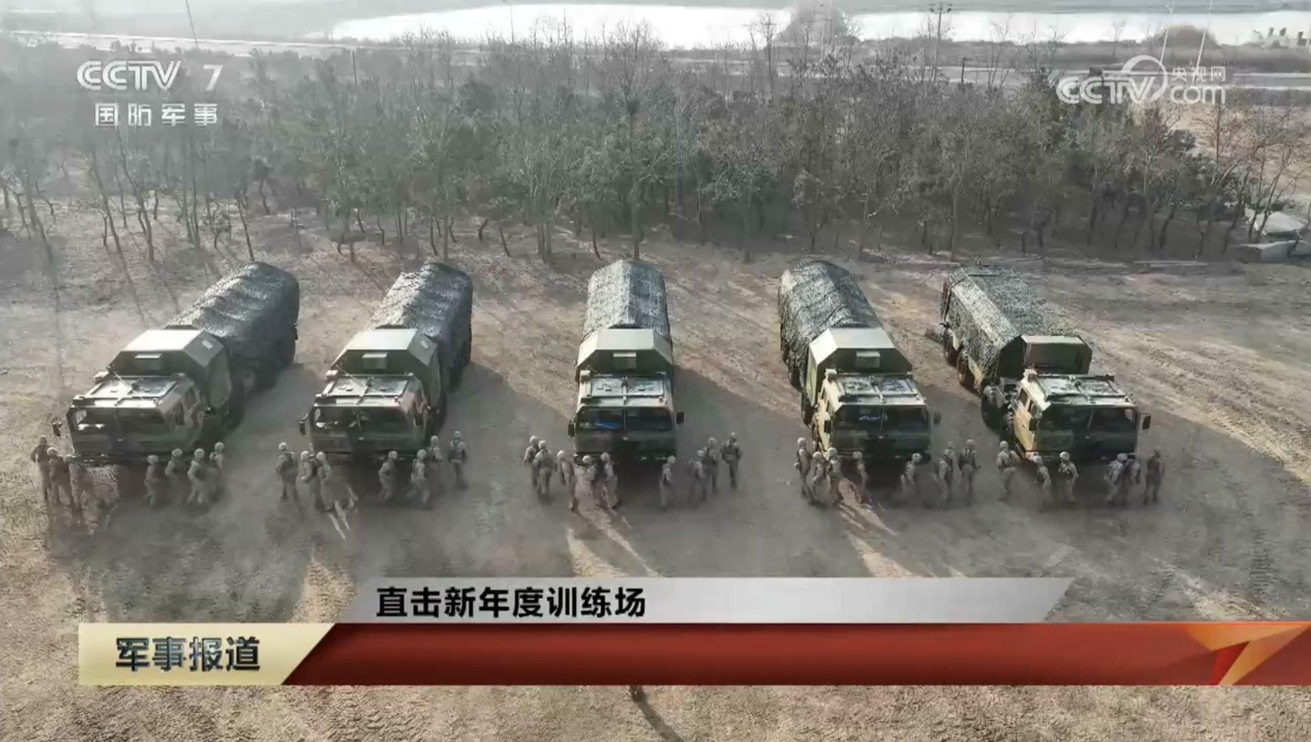 中国軍は山東省海陽市での軍事演習にYJ-62ミサイルを配備した（中国中央テレビ）