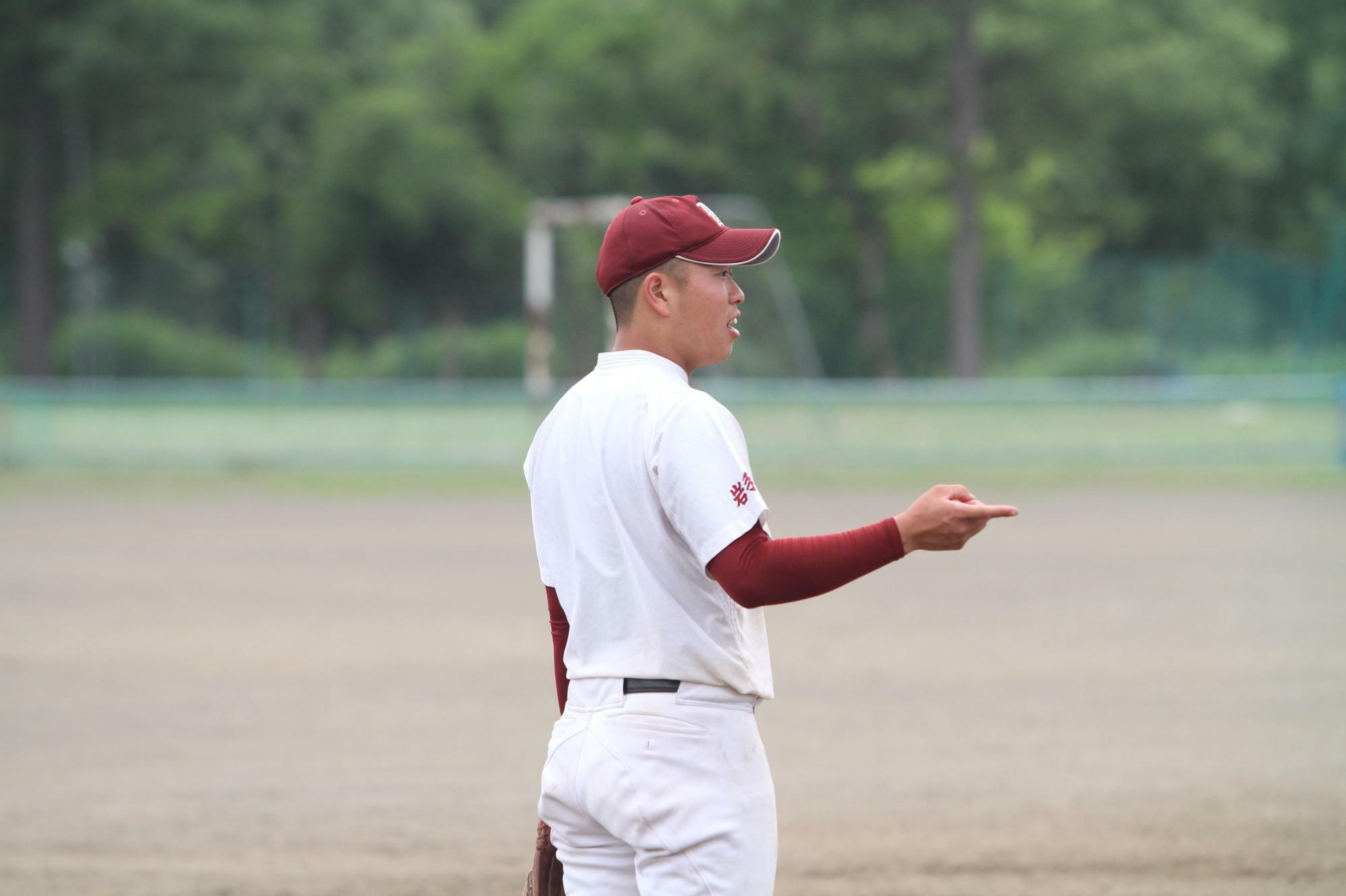 水沢商・高橋主将