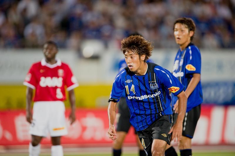 ガンバ時代は2007年から『14』を背負い、08年にJ1リーグデビューを飾った。　写真提供／ガンバ大阪
