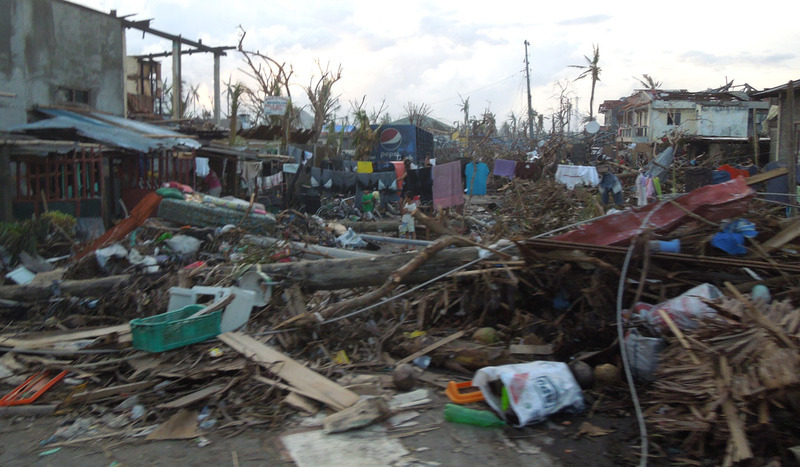 レイテ島の被害の様子（ICAN提供）