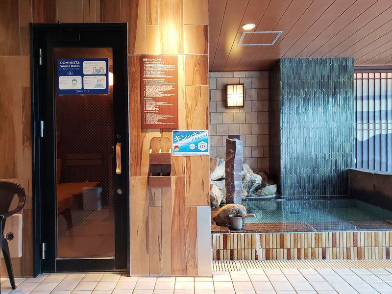 充実したサウナ施設も魅力(筆者撮影)