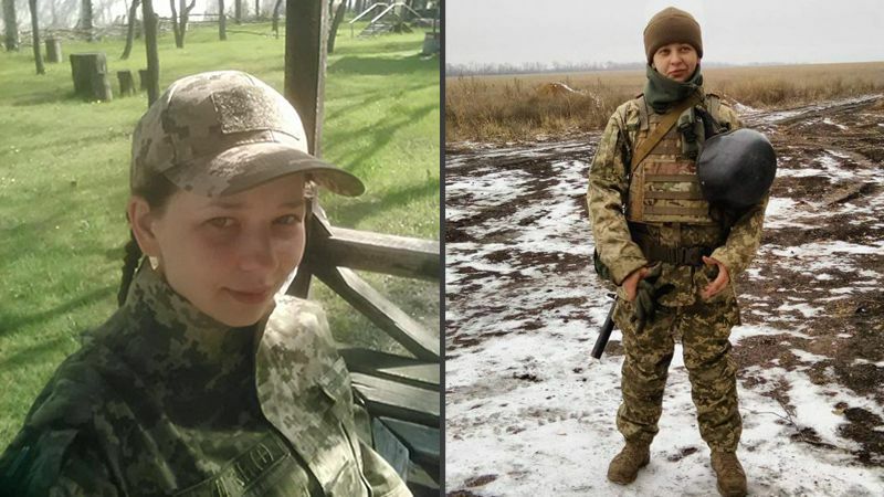 ウクライナ軍兵士だった頃のベロニカさん。東部ドンバスで戦った。（写真：本人提供）