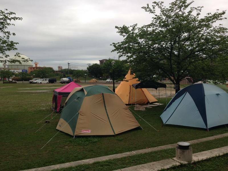 「平成28年熊本地震」で、市内の公園に設置されたテント