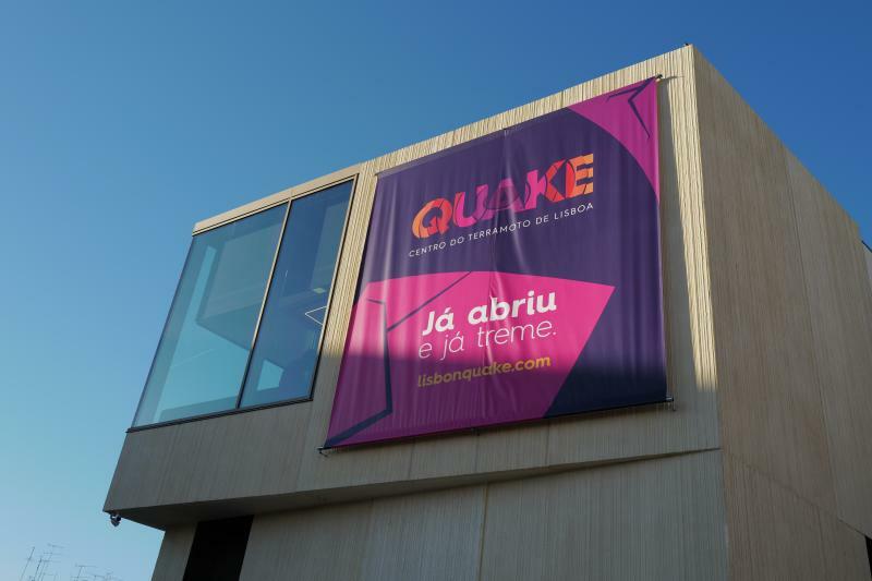 「Quake――リスボン地震センター」の外観。遠目にも目立つデザインだ