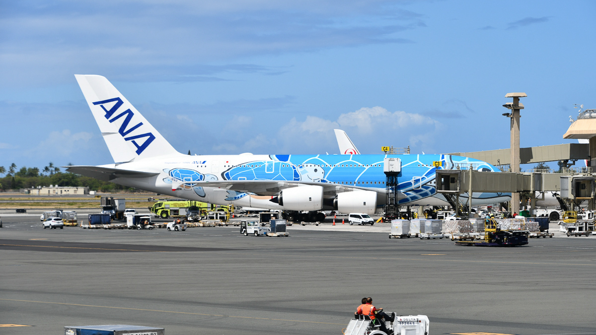 ハワイへ日本からほぼ日帰り。ANAのエアバスA380初便に乗るためだけに