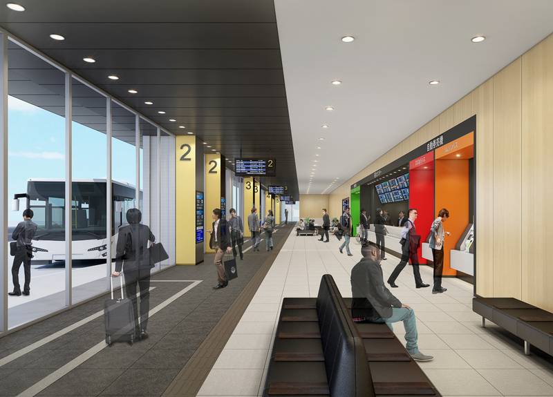 新しくオープンするバスターミナルは、15バース（乗り場）が用意され、年間150万人程度の利用を想定している