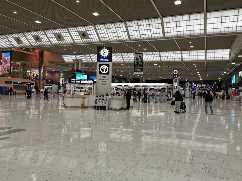 JAL便が出発する成田空港第2ターミナル（2月23日、筆者撮影）