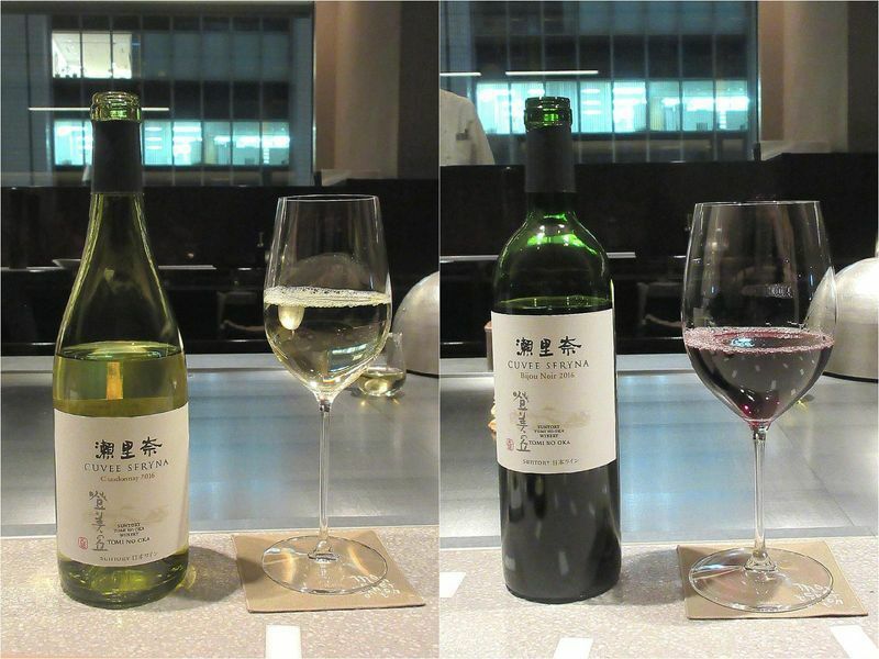 「瀬里奈」オリジナルラベルの白ワインと赤ワイン／著者撮影