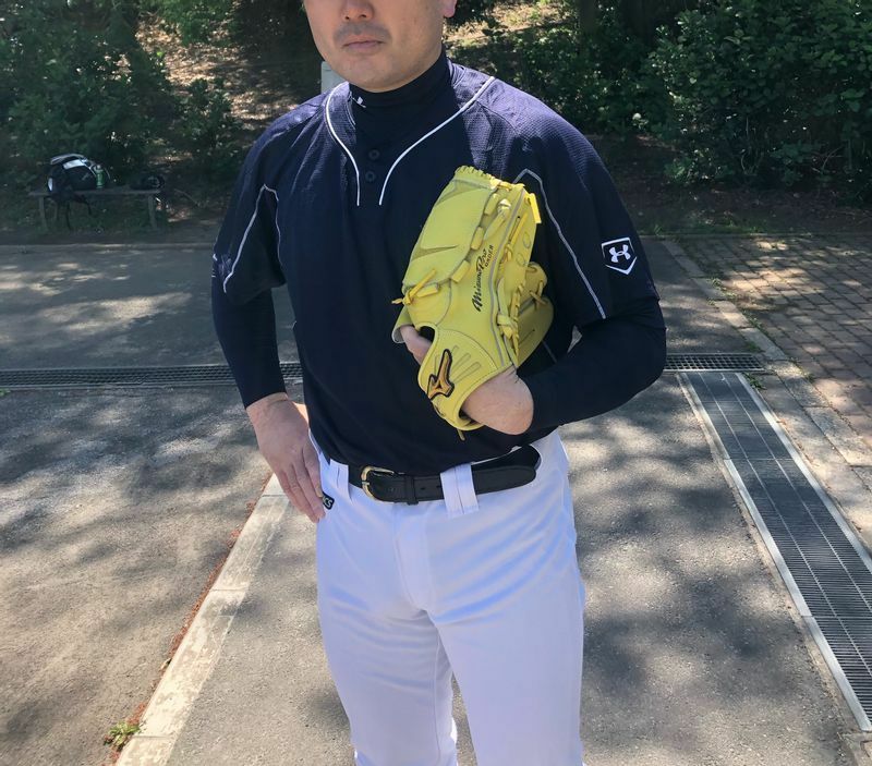 今でも野球の練習をしている奥村さん。「意外かもしれませんが、ポジションはピッチャーです。高校時代はキャッチャーでしたけど」（本人提供）