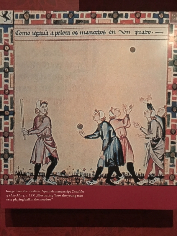 13世紀のバットとボールを使用した遊び。