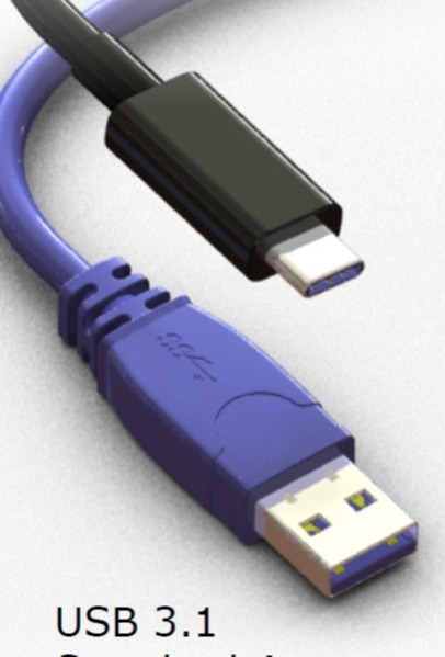 USBコネクタ　上がType-C　下は従来品