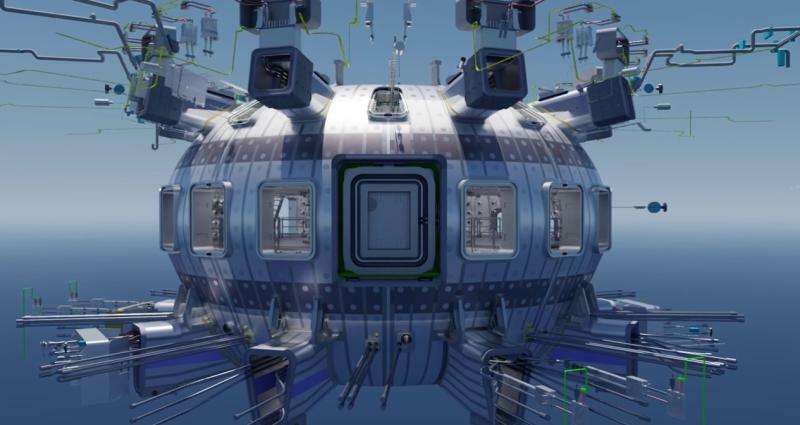 図1　Omniverseを使った核融合炉のデジタルツイン　出典：Nvidia