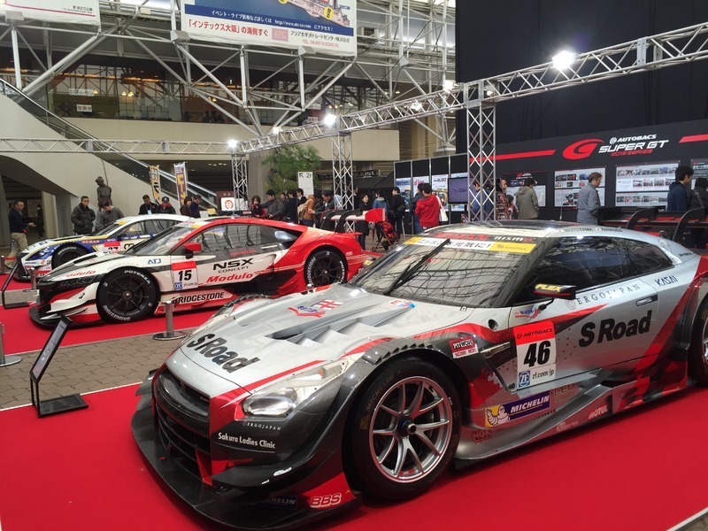 大阪オートメッセで展示された「SUPER GT」のGT500マシン