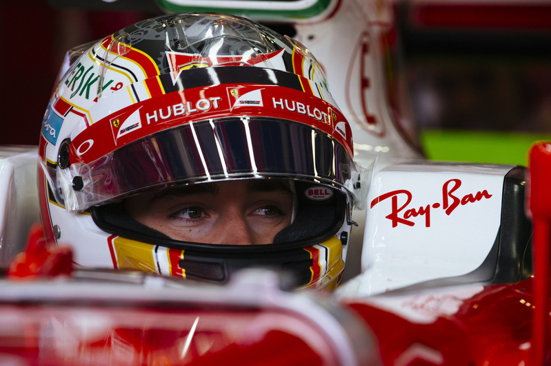2016年、フェラーリでF1をテストドライブしたルクレール【写真：Ferrari】
