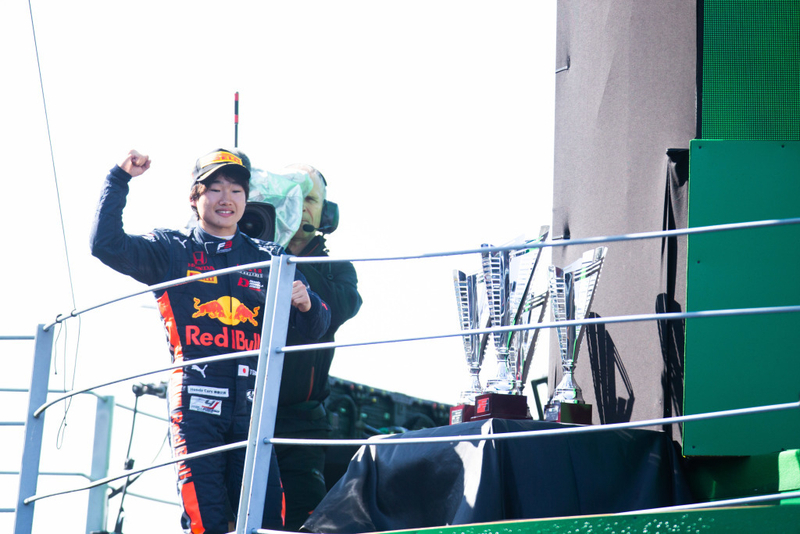 モンツァでついに優勝した角田裕毅【写真：FIA F3】