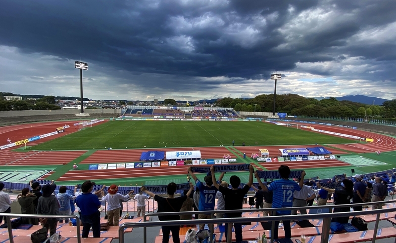 ホームのソユースタジアム。現地を取材した9月19日はガイナーレ鳥取に4−0で完勝【筆者撮影】