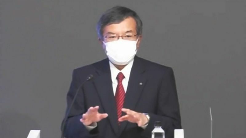 NTTの島田明社長（8月8日の決算説明会の動画より）