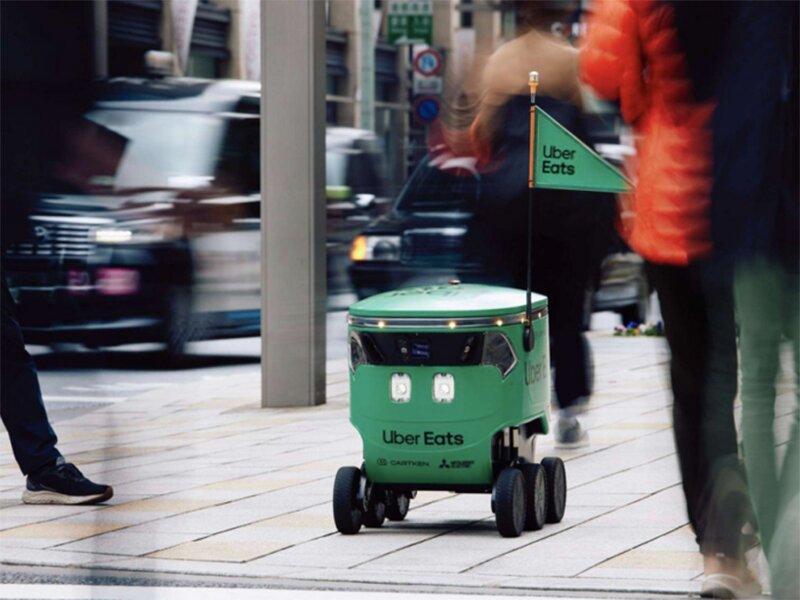 Cartkenのロボットが東京都内の歩道を走行するという（Uberのプレスリリースより）