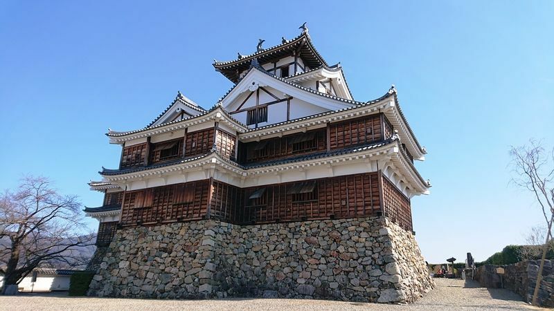 現在の福知山城。昭和の復興天守ながら石垣は光秀時代のものが現存