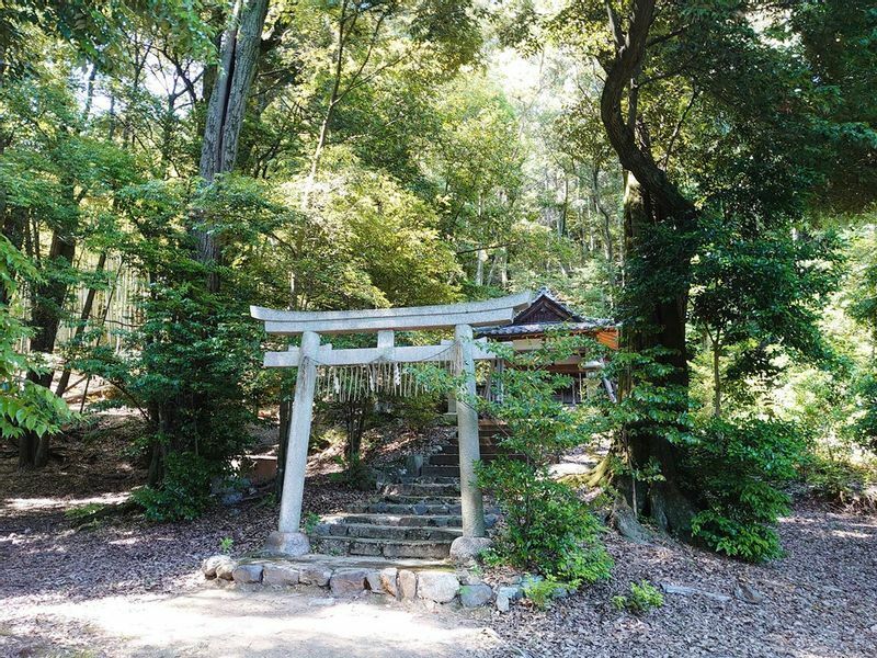 裏山は曼荼羅山といって、京都五山の送り火のひとつである鳥居型の山。この神社との関係性も指摘される