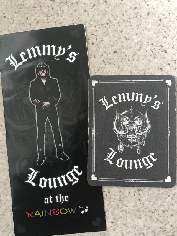 Lemmy's Lounge merch catalogue & coaster / photo by yamazaki666