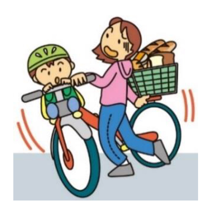 自転車が停止中の転倒事故も頻発しています。「子どもの事故防止に関する関係府省庁連絡会議」広報資料より抜粋