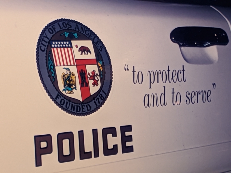 ロサンゼルス市警察のパトカー（筆者撮影）
