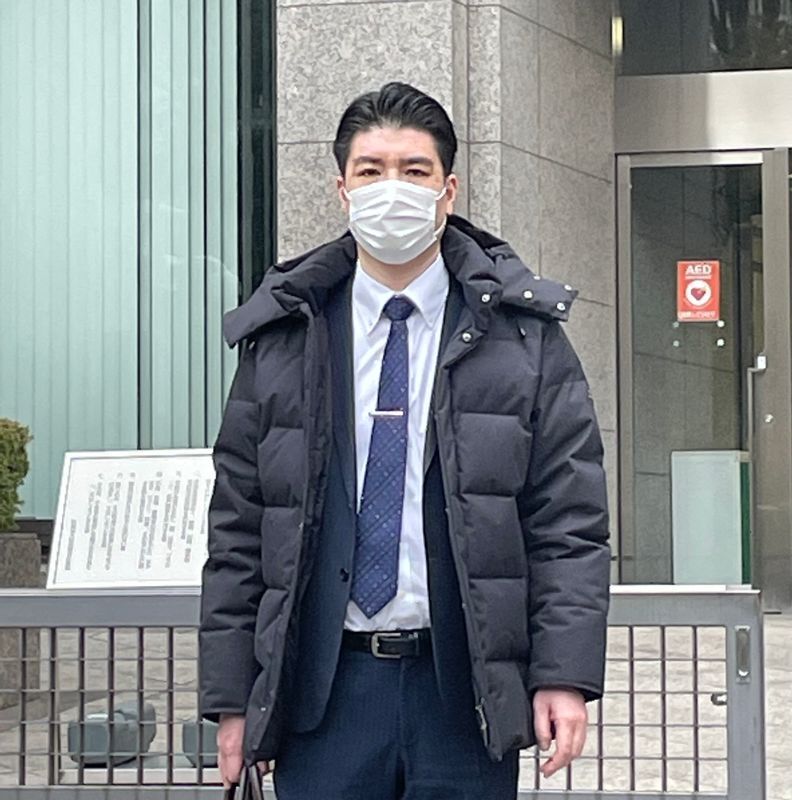 初公判を終えた父親の波多野暁生さん(筆者撮影)
