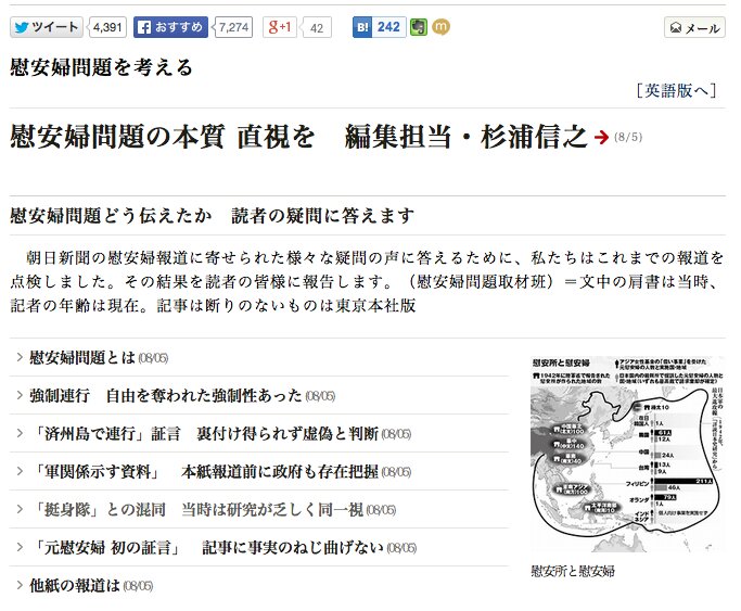 朝日新聞デジタルで無料で一般公開された検証特集ページ