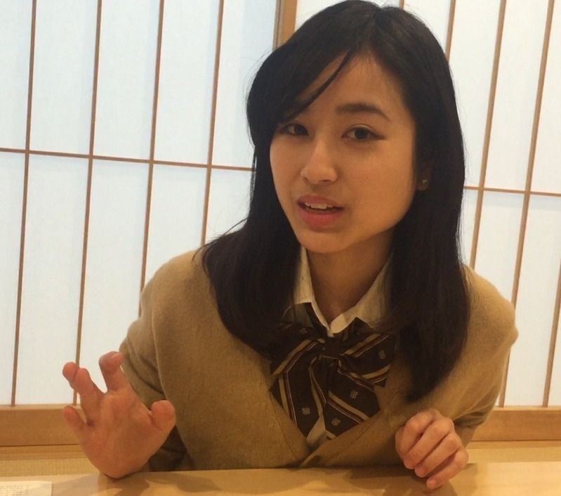 東京新聞の取材経緯を説明する全国高校生未来会議の代表・石塚瑞希さん（2月11日）