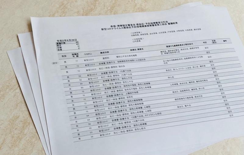 厚労省が6月26日に公表した資料（筆者がダウンロードして印刷、撮影）