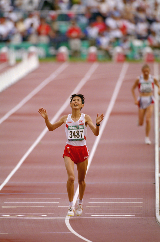 有森、女子マラソン　銅メダル1996年 アトランタ五輪 (写真：青木紘二/アフロスポーツ)