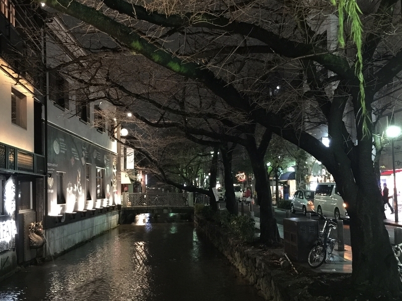 飲食店が建ち並ぶ京都木屋町通り