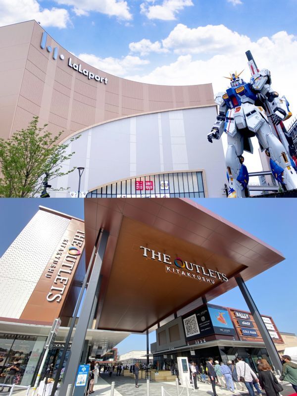 今月開業した『ららぽーと福岡』(福岡市)と『THE OUTLETS KITAKYUSHU』(北九州市)。