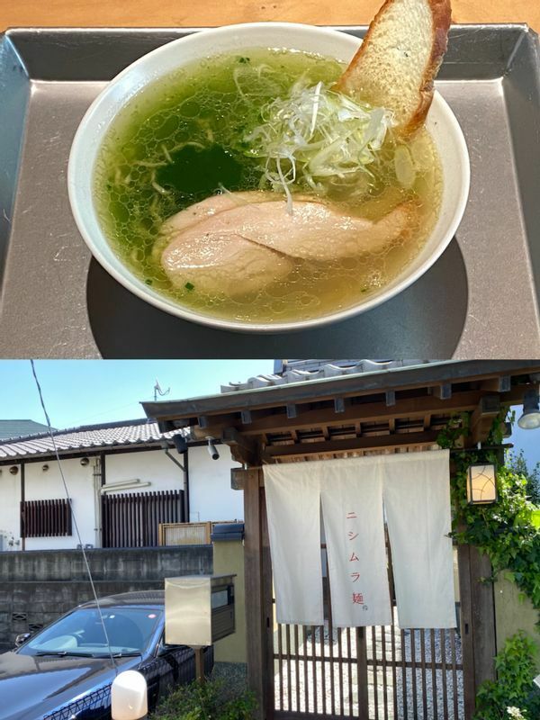 『ニシムラ麺』はレストランのランチタイムに暖簾を掛け替えての二毛作営業。