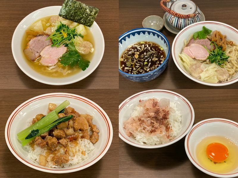 メニューは麺類の他に「台湾ルーロー飯」や「濃厚卵かけご飯」などご飯ものも充実。