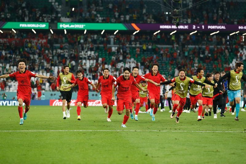 ポルトガルに勝ち、ラウンド16進出を決めた韓国